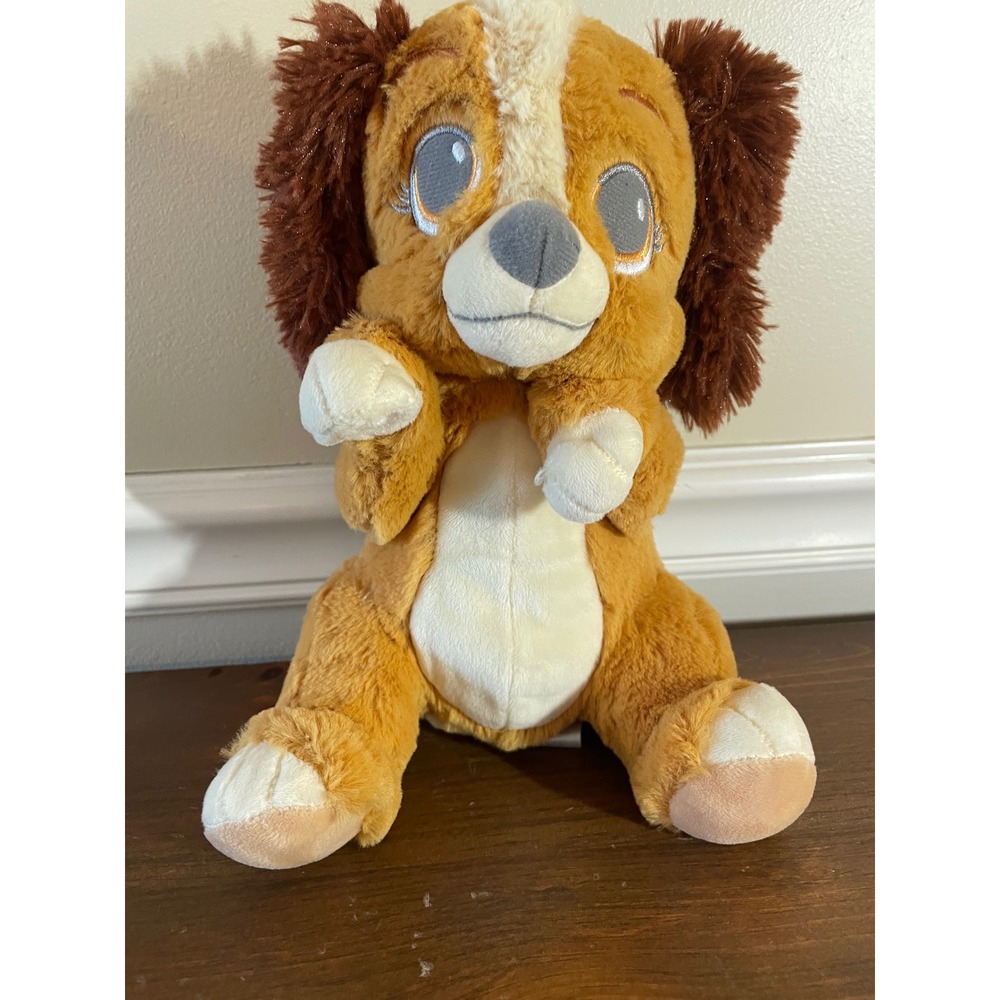 Disney Parks Lady and the Tramp Lady Plush Dog Soft Toy 10 Inch Brown Tan